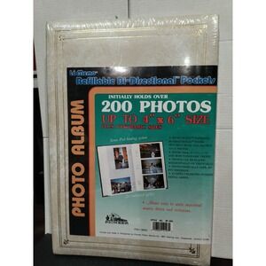 Pioneer Photo Album Holds 200 4"x6" Refillable Bi-directional Pockets New Sealed